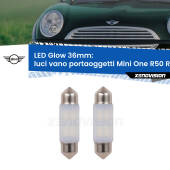 0 Luci Vano Portaoggetti LED Mini One R50 R52 R53 2001 - 2006: C5W Glow a Luce Calda (Coppia) C5W: LED Glow Bianco Caldo 36mm (Coppia)