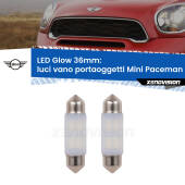 0 Luci Vano Portaoggetti LED Mini Paceman R61 2012 - 2016: C5W Glow a Luce Calda (Coppia) C5W: LED Glow Bianco Caldo 36mm (Coppia)