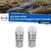 0 Luci Vano Portaoggetti LED Opel Cascada  2013 - 2019: W5W Glow a Luce Calda W5W: LED Glow Bianco Caldo (Coppia)