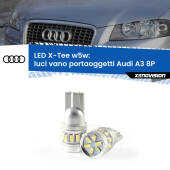 0 Luci Vano Portaoggetti LED per Audi A3 8P 2003 - 2012: W5W X-Tee W5W (T10) LED X-Tee (Coppia)