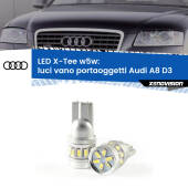 0 Luci Vano Portaoggetti LED per Audi A8 D3 2002 - 2009: W5W X-Tee W5W (T10) LED X-Tee (Coppia)