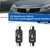 0 Luci Vano Portaoggetti LED per Dacia Sandero I 2008 - 2012: C5W BlackForce 36mm (Coppia) C5W 36mm: LED Blackforce 6000k (Coppia)