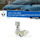 0 Luci Vano Portaoggetti LED per Renault Grand scenic IV Mk4 2016 - 2022: W5W X-Tee W5W (T10) LED X-Tee (Coppia)