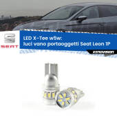 0 Luci Vano Portaoggetti LED per Seat Leon 1P 2005 - 2012: W5W X-Tee W5W (T10) LED X-Tee (Coppia)