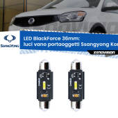 0 Luci Vano Portaoggetti LED per Ssangyong Korando Mk3 2010 - 2019: C5W BlackForce 36mm (Coppia) C5W 36mm: LED Blackforce 6000k (Coppia)