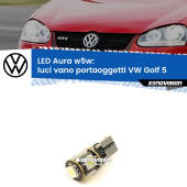 0 Luci Vano Portaoggetti LED per VW Golf 5 2003 - 2009: Aura w5w W5W: lampadina LED Aura 6000k
