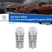 0 Luci Vano Portaoggetti LED Peugeot 3008 Mk1 2008 - 2015: W5W Glow a Luce Calda W5W: LED Glow Bianco Caldo (Coppia)
