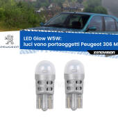 0 Luci Vano Portaoggetti LED Peugeot 306 Mk1 1993 - 2001: W5W Glow a Luce Calda W5W: LED Glow Bianco Caldo (Coppia)