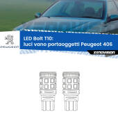 0 Luci Vano Portaoggetti LED Peugeot 406 1995 - 2004: T10 Bolt T10: LED Bolt 6000k (Coppia)