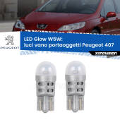 0 Luci Vano Portaoggetti LED Peugeot 407 2004 - 2011: W5W Glow a Luce Calda W5W: LED Glow Bianco Caldo (Coppia)