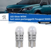 0 Luci Vano Portaoggetti LED Peugeot 5008 Mk2 2017 in poi: W5W Glow a Luce Calda W5W: LED Glow Bianco Caldo (Coppia)