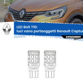 0 Luci Vano Portaoggetti LED Renault Captur II JB/JE 2019 in poi: T10 Bolt T10: LED Bolt 6000k (Coppia)