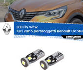 0 Luci Vano Portaoggetti LED Renault Captur II JB/JE 2019 in poi: W5W Fly W5W: Lampadine LED Fly 6000k (Coppia)
