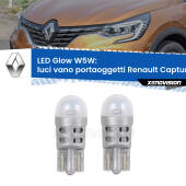 0 Luci Vano Portaoggetti LED Renault Captur II JB/JE 2019 in poi: W5W Glow a Luce Calda W5W: LED Glow Bianco Caldo (Coppia)