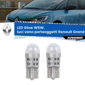 0 Luci Vano Portaoggetti LED Renault Grand scenic IV Mk4 2016 - 2022: W5W Glow a Luce Calda W5W: LED Glow Bianco Caldo (Coppia)