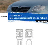 0 Luci Vano Portaoggetti LED Skoda Fabia II 5J 2006 - 2014: T10 Bolt T10: LED Bolt 6000k (Coppia)