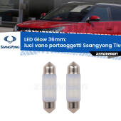 0 Luci Vano Portaoggetti LED Ssangyong Tivoli 2015 in poi: C5W Glow a Luce Calda (Coppia) C5W: LED Glow Bianco Caldo 36mm (Coppia)
