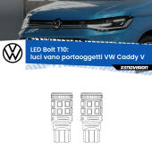 0 Luci Vano Portaoggetti LED VW Caddy V  2021 in poi: T10 Bolt T10: LED Bolt 6000k (Coppia)