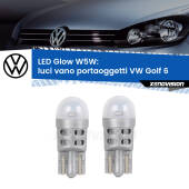 0 Luci Vano Portaoggetti LED VW Golf 6 2008 - 2011: W5W Glow a Luce Calda W5W: LED Glow Bianco Caldo (Coppia)