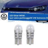 0 Luci Vano Portaoggetti LED VW Scirocco III 2008 - 2017: W5W Glow a Luce Calda W5W: LED Glow Bianco Caldo (Coppia)