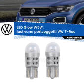 0 Luci Vano Portaoggetti LED VW T-Roc 2017 in poi: W5W Glow a Luce Calda W5W: LED Glow Bianco Caldo (Coppia)