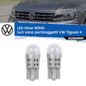 0 Luci Vano Portaoggetti LED VW Tiguan II 2016 in poi: W5W Glow a Luce Calda W5W: LED Glow Bianco Caldo (Coppia)
