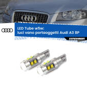 0 Luci Vano Portaoggetti LED W5W Audi A3 8P 2003 - 2012 W5W Tube W5W: Lampadine LED Tube 6000k (Coppia)