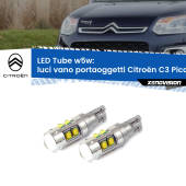 0 Luci Vano Portaoggetti LED W5W Citroën C3 Picasso 2009 - 2016 W5W Tube W5W: Lampadine LED Tube 6000k (Coppia)