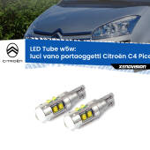 0 Luci Vano Portaoggetti LED W5W Citroën C4 Picasso 2006 - 2013 W5W Tube W5W: Lampadine LED Tube 6000k (Coppia)
