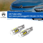 0 Luci Vano Portaoggetti LED W5W Citroën C4 Picasso II 2013 in poi W5W Tube W5W: Lampadine LED Tube 6000k (Coppia)