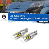 0 Luci Vano Portaoggetti LED W5W Citroën Nemo 2008 in poi W5W Tube W5W: Lampadine LED Tube 6000k (Coppia)