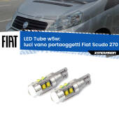 0 Luci Vano Portaoggetti LED W5W Fiat Scudo 270 2007 - 2016 W5W Tube W5W: Lampadine LED Tube 6000k (Coppia)
