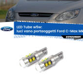 0 Luci Vano Portaoggetti LED W5W Ford C-Max Mk2 2011 - 2019 W5W Tube W5W: Lampadine LED Tube 6000k (Coppia)
