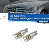 0 Luci Vano Portaoggetti LED W5W Mercedes Classe-C W204 2007 - 2014 W5W Tube W5W: Lampadine LED Tube 6000k (Coppia)