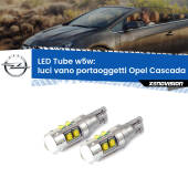 0 Luci Vano Portaoggetti LED W5W Opel Cascada  2013 - 2019 W5W Tube W5W: Lampadine LED Tube 6000k (Coppia)