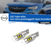 0 Luci Vano Portaoggetti LED W5W Opel Grandland  2017 in poi W5W Tube W5W: Lampadine LED Tube 6000k (Coppia)