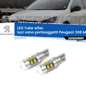 0 Luci Vano Portaoggetti LED W5W Peugeot 308 Mk2 2013 - 2019 W5W Tube W5W: Lampadine LED Tube 6000k (Coppia)