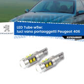0 Luci Vano Portaoggetti LED W5W Peugeot 406 1995 - 2004 W5W Tube W5W: Lampadine LED Tube 6000k (Coppia)