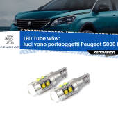 0 Luci Vano Portaoggetti LED W5W Peugeot 5008 Mk2 2017 in poi W5W Tube W5W: Lampadine LED Tube 6000k (Coppia)
