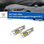 0 Luci Vano Portaoggetti LED W5W Peugeot RCZ 2010 - 2015 W5W Tube W5W: Lampadine LED Tube 6000k (Coppia)