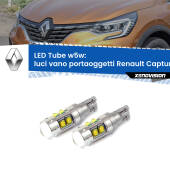 0 Luci Vano Portaoggetti LED W5W Renault Captur II JB/JE 2019 in poi W5W Tube W5W: Lampadine LED Tube 6000k (Coppia)