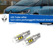 0 Luci Vano Portaoggetti LED W5W Renault Grand scenic IV Mk4 2016 - 2022 W5W Tube W5W: Lampadine LED Tube 6000k (Coppia)