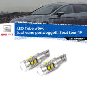 0 Luci Vano Portaoggetti LED W5W Seat Leon 1P 2005 - 2012 W5W Tube W5W: Lampadine LED Tube 6000k (Coppia)