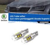 0 Luci Vano Portaoggetti LED W5W Skoda Superb III B8 2015 in poi W5W Tube W5W: Lampadine LED Tube 6000k (Coppia)