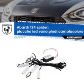 0 Placche LED vano piedi cambiacolore bluetooth per Abarth 124 spider 2016 - 2019 Kit 4 Placche LED Cambiacolore RGB Bluetooth Vano piedi e Abitacolo