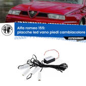 0 Placche LED vano piedi cambiacolore bluetooth per Alfa romeo 155  1992 - 1997 Kit 4 Placche LED Cambiacolore RGB Bluetooth Vano piedi e Abitacolo
