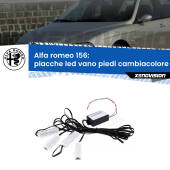 0 Placche LED vano piedi cambiacolore bluetooth per Alfa romeo 156  1997 - 2005 Kit 4 Placche LED Cambiacolore RGB Bluetooth Vano piedi e Abitacolo