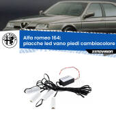 0 Placche LED vano piedi cambiacolore bluetooth per Alfa romeo 164  1987 - 1998 Kit 4 Placche LED Cambiacolore RGB Bluetooth Vano piedi e Abitacolo