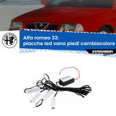 0 Placche LED vano piedi cambiacolore bluetooth per Alfa romeo 33  1990 - 1994 Kit 4 Placche LED Cambiacolore RGB Bluetooth Vano piedi e Abitacolo