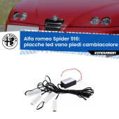 0 Placche LED vano piedi cambiacolore bluetooth per Alfa romeo Spider 916 1995 - 2005 Kit 4 Placche LED Cambiacolore RGB Bluetooth Vano piedi e Abitacolo